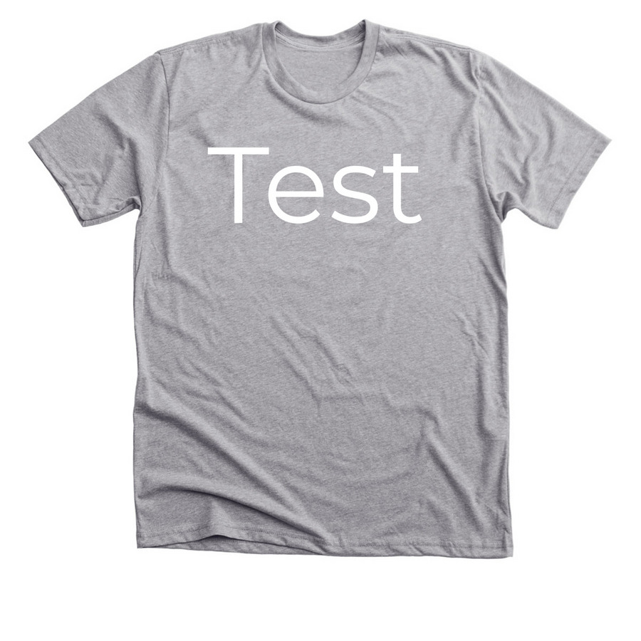 Gift Card Test 2, a Dark Heather Grey Premium Unisex Tee
